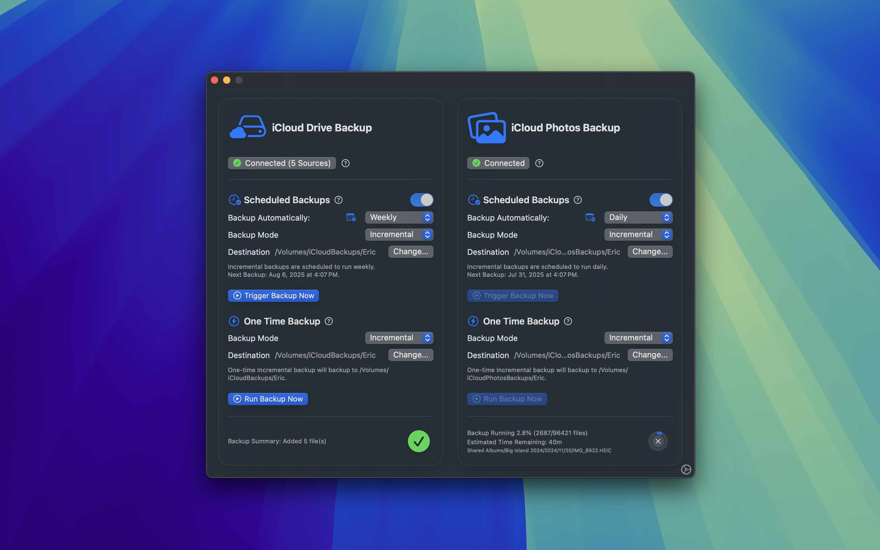 iCloud Photos selection